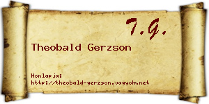 Theobald Gerzson névjegykártya